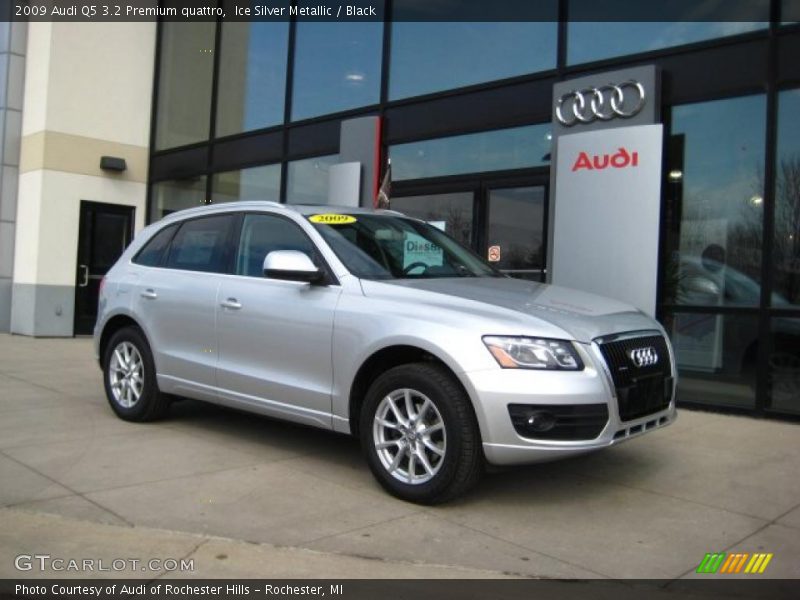 Ice Silver Metallic / Black 2009 Audi Q5 3.2 Premium quattro