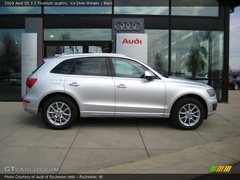 Ice Silver Metallic / Black 2009 Audi Q5 3.2 Premium quattro