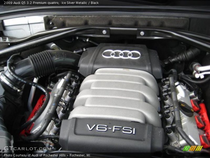 Ice Silver Metallic / Black 2009 Audi Q5 3.2 Premium quattro