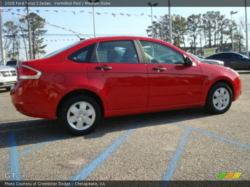 Vermillion Red / Medium Stone 2008 Ford Focus S Sedan