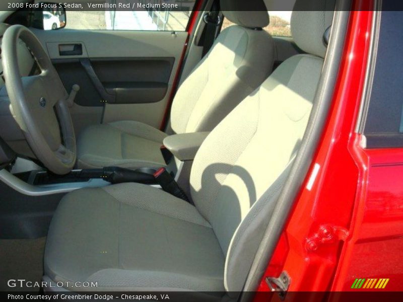 Vermillion Red / Medium Stone 2008 Ford Focus S Sedan