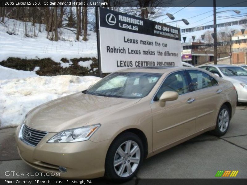 Golden Almond Metallic / Cashmere 2009 Lexus ES 350