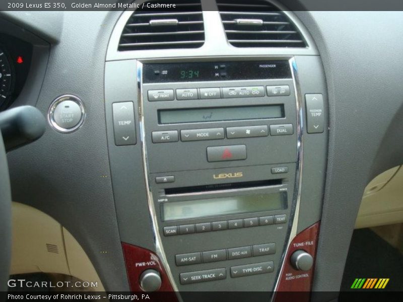 Golden Almond Metallic / Cashmere 2009 Lexus ES 350
