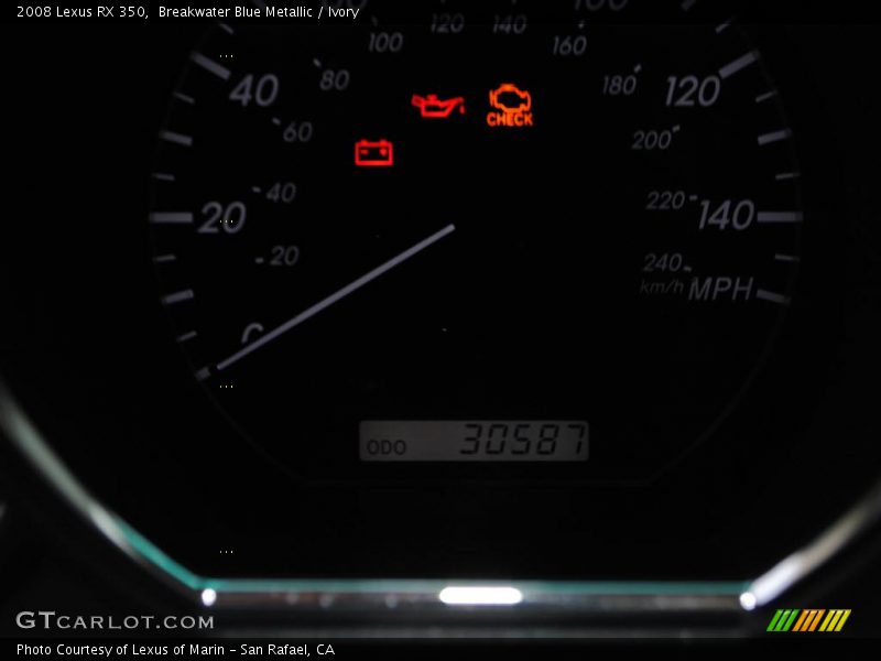 Breakwater Blue Metallic / Ivory 2008 Lexus RX 350