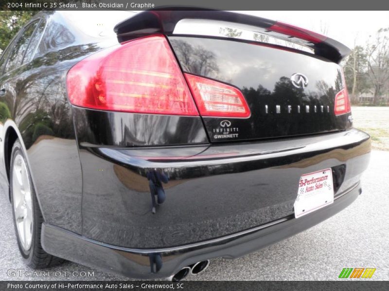 Black Obsidian / Graphite 2004 Infiniti G 35 Sedan