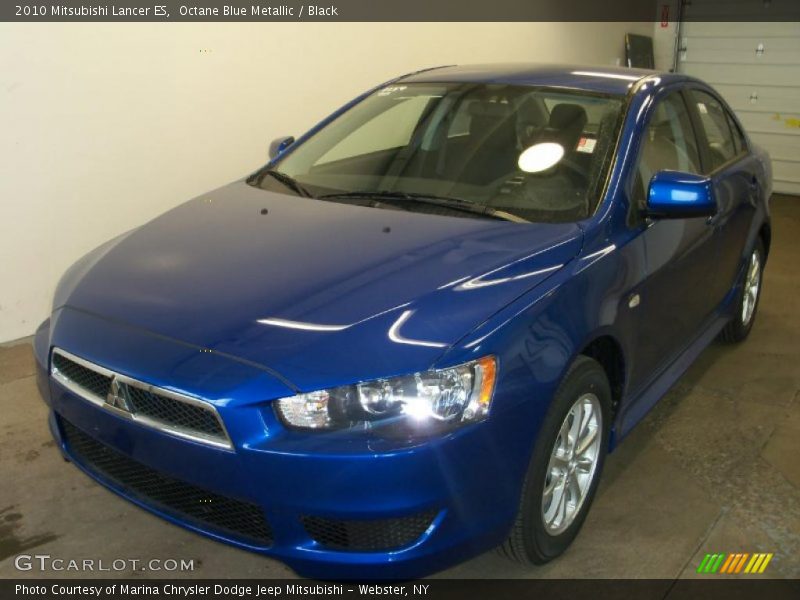 Octane Blue Metallic / Black 2010 Mitsubishi Lancer ES