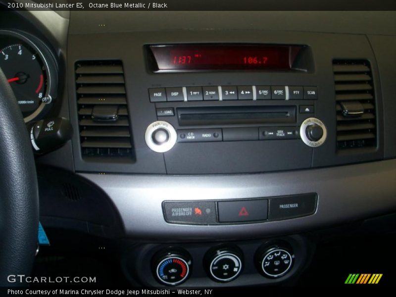 Octane Blue Metallic / Black 2010 Mitsubishi Lancer ES