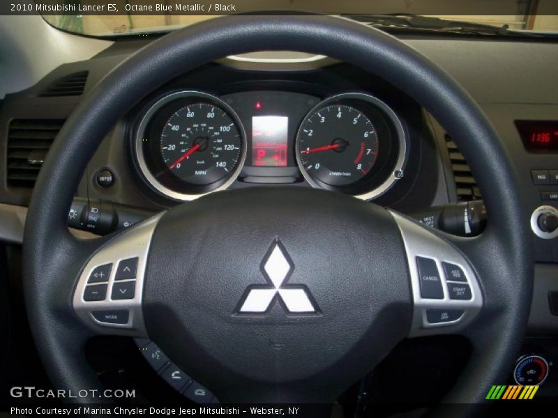 Octane Blue Metallic / Black 2010 Mitsubishi Lancer ES