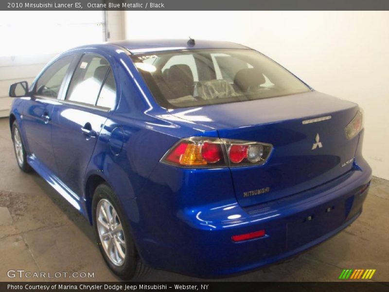 Octane Blue Metallic / Black 2010 Mitsubishi Lancer ES