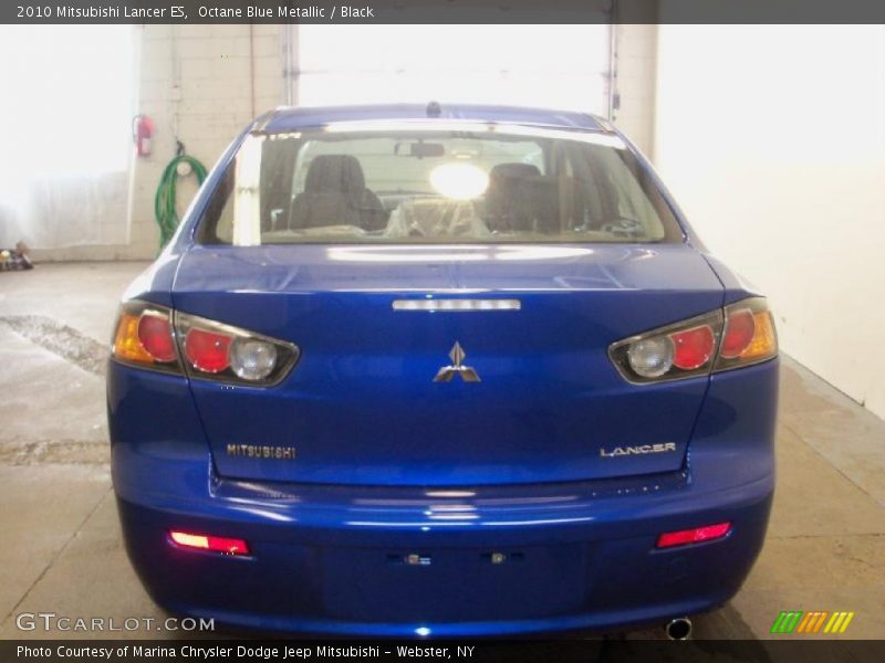Octane Blue Metallic / Black 2010 Mitsubishi Lancer ES