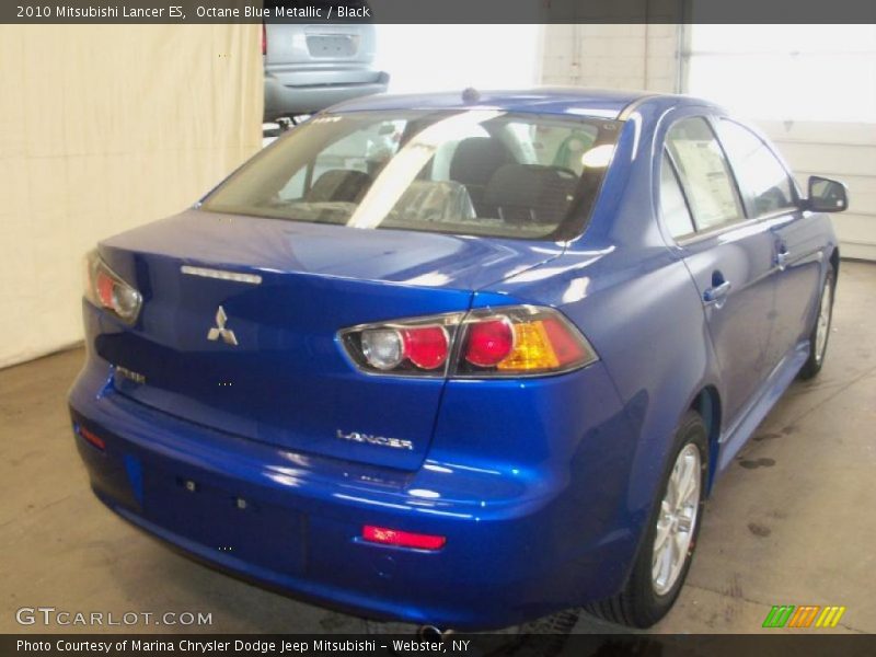 Octane Blue Metallic / Black 2010 Mitsubishi Lancer ES
