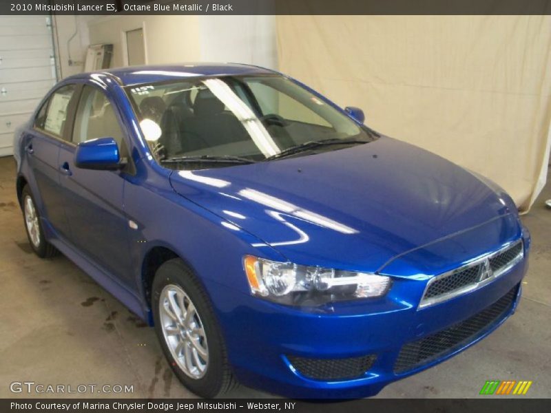 Octane Blue Metallic / Black 2010 Mitsubishi Lancer ES