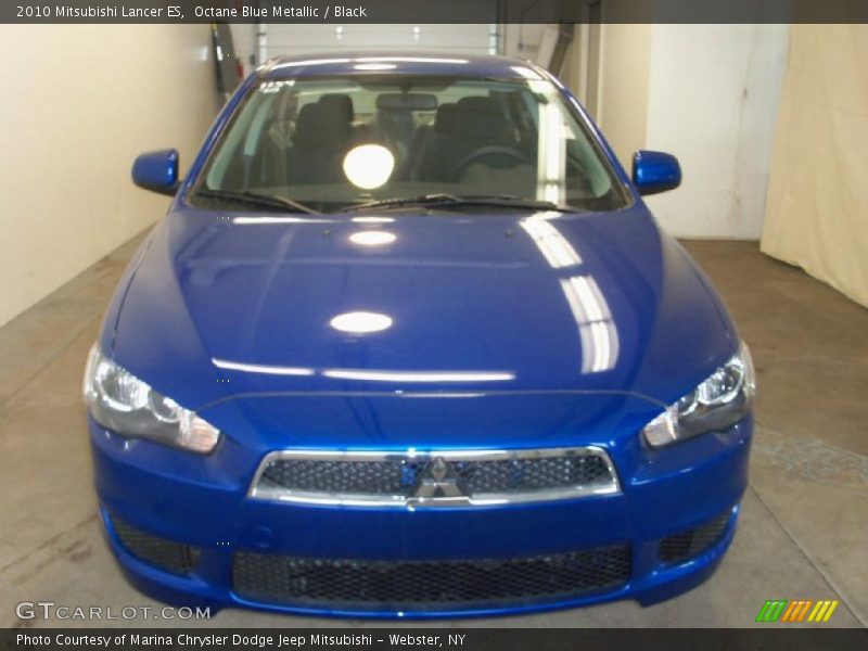 Octane Blue Metallic / Black 2010 Mitsubishi Lancer ES