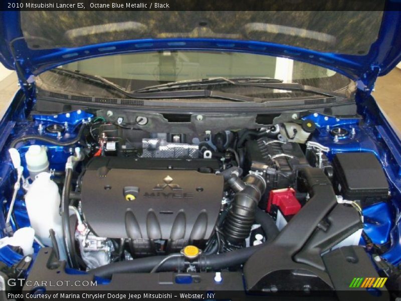Octane Blue Metallic / Black 2010 Mitsubishi Lancer ES