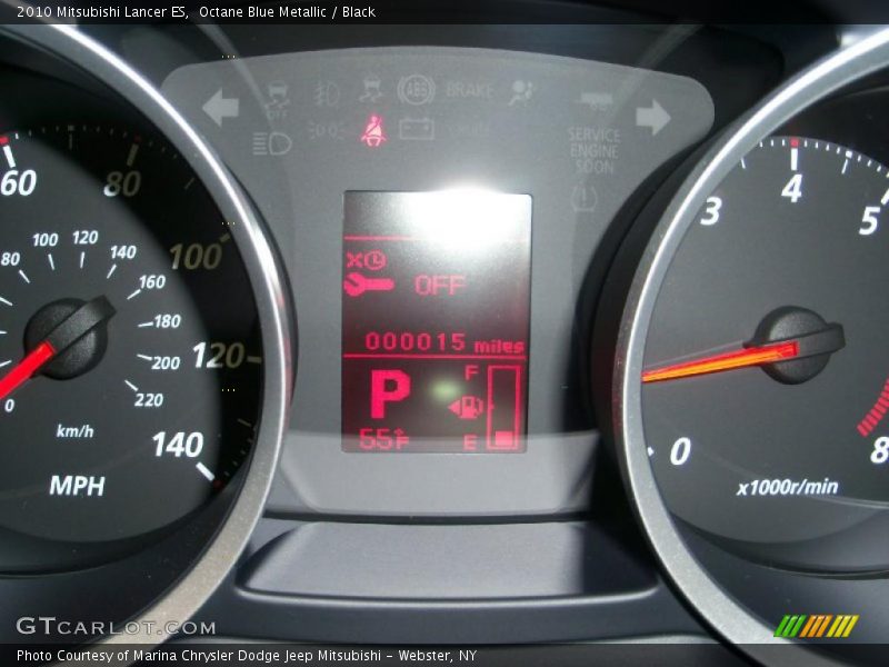Octane Blue Metallic / Black 2010 Mitsubishi Lancer ES