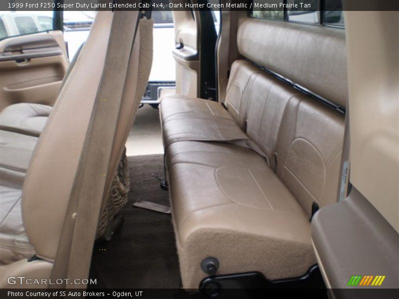 Dark Hunter Green Metallic / Medium Prairie Tan 1999 Ford F250 Super Duty Lariat Extended Cab 4x4