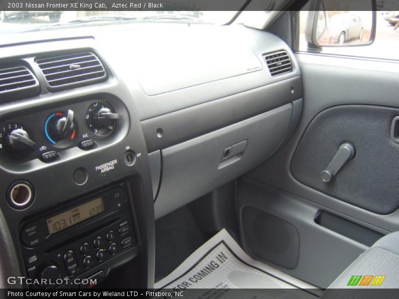 Aztec Red / Black 2003 Nissan Frontier XE King Cab