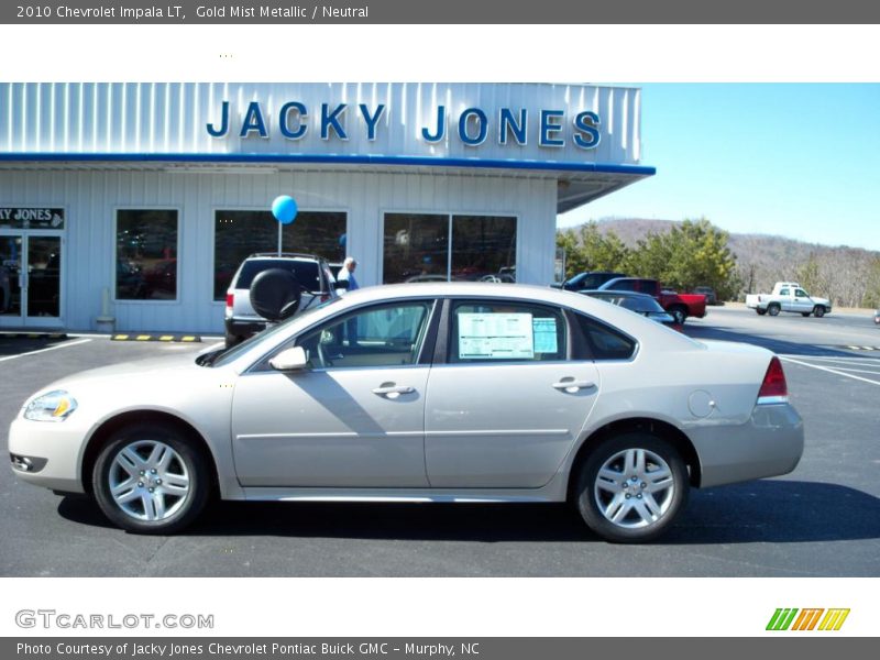 Gold Mist Metallic / Neutral 2010 Chevrolet Impala LT