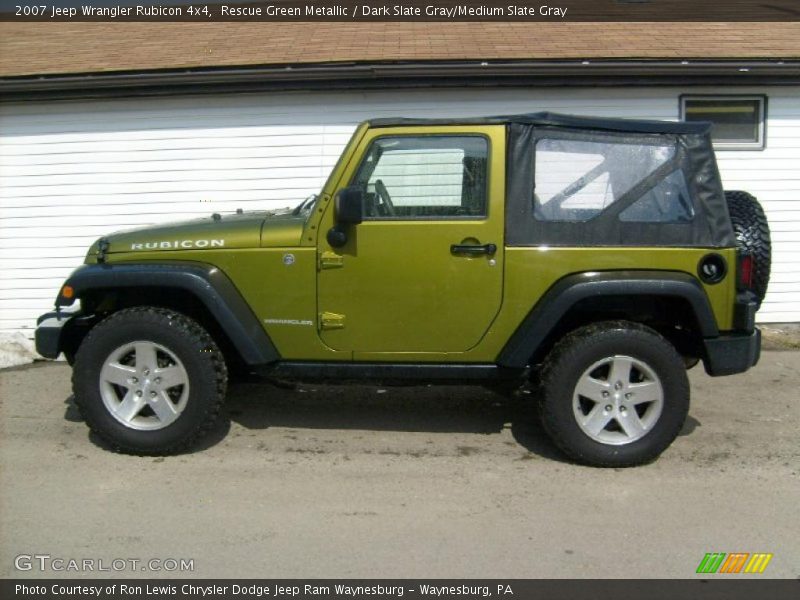 Rescue Green Metallic / Dark Slate Gray/Medium Slate Gray 2007 Jeep Wrangler Rubicon 4x4