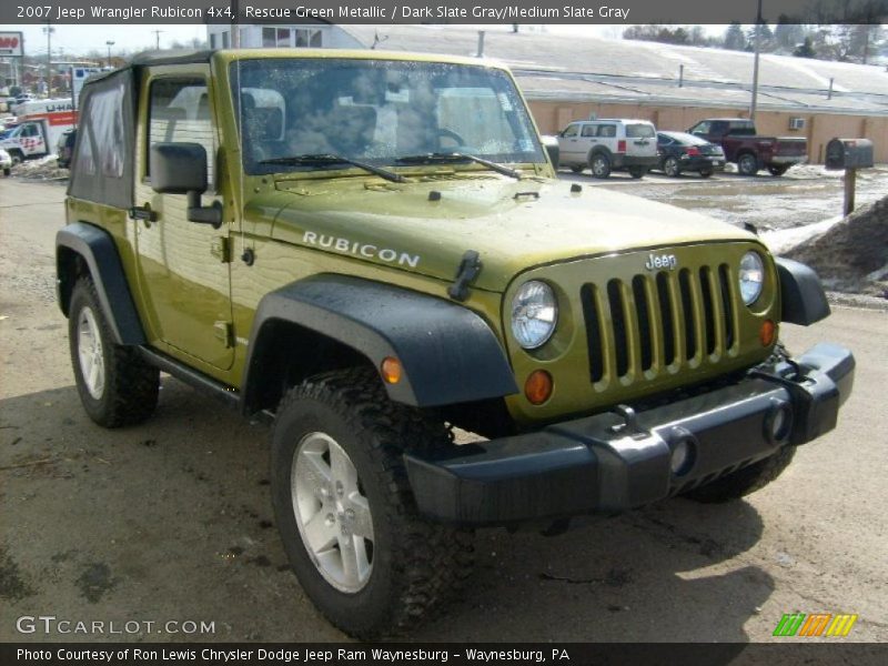 Rescue Green Metallic / Dark Slate Gray/Medium Slate Gray 2007 Jeep Wrangler Rubicon 4x4