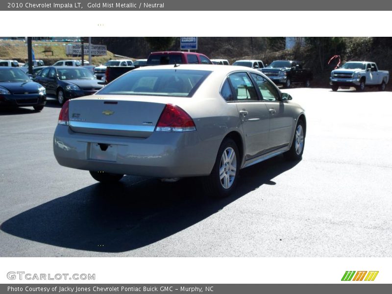 Gold Mist Metallic / Neutral 2010 Chevrolet Impala LT