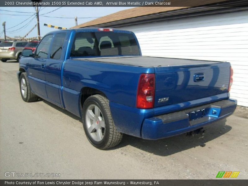 Arrival Blue Metallic / Dark Charcoal 2003 Chevrolet Silverado 1500 SS Extended Cab AWD