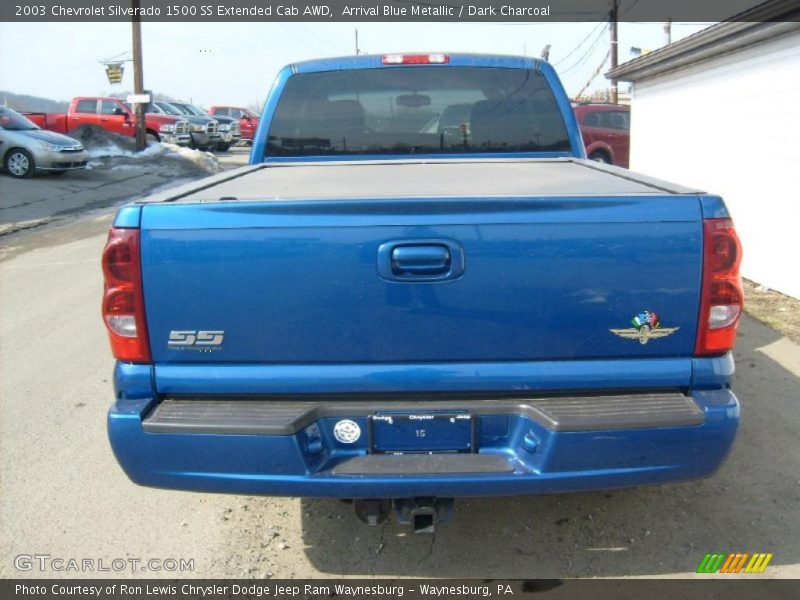 Arrival Blue Metallic / Dark Charcoal 2003 Chevrolet Silverado 1500 SS Extended Cab AWD