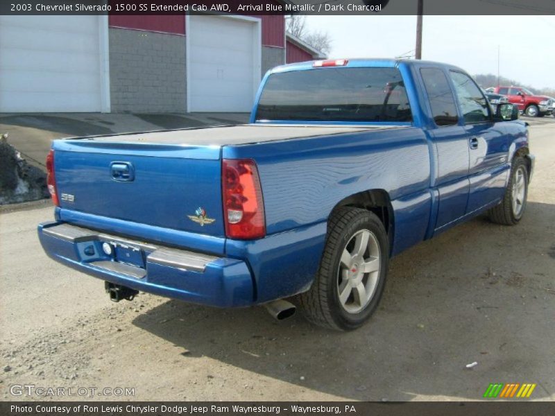 Arrival Blue Metallic / Dark Charcoal 2003 Chevrolet Silverado 1500 SS Extended Cab AWD