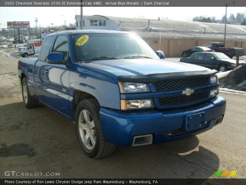 Arrival Blue Metallic / Dark Charcoal 2003 Chevrolet Silverado 1500 SS Extended Cab AWD