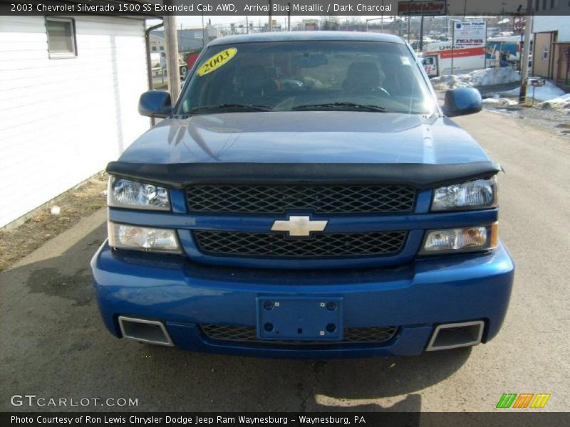 Arrival Blue Metallic / Dark Charcoal 2003 Chevrolet Silverado 1500 SS Extended Cab AWD