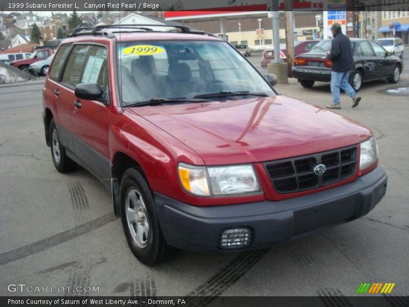 Canyon Red Pearl / Beige 1999 Subaru Forester L