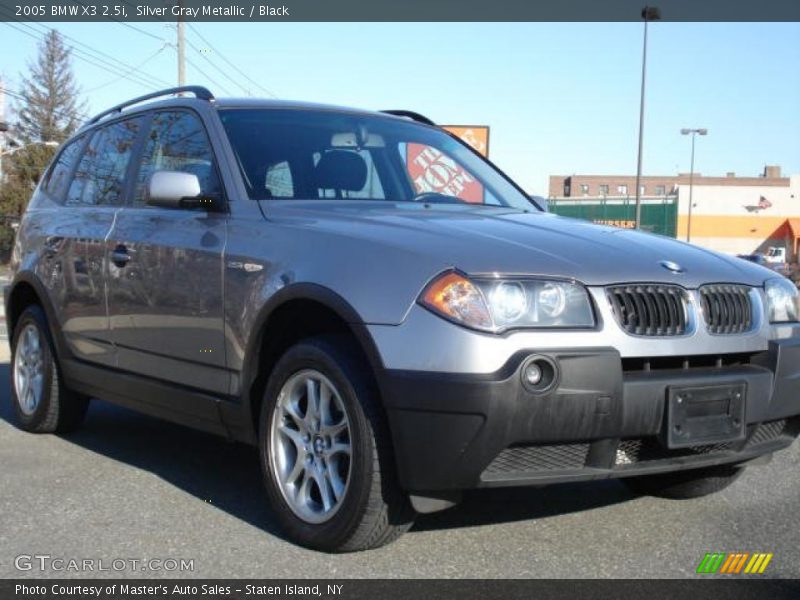 Silver Gray Metallic / Black 2005 BMW X3 2.5i