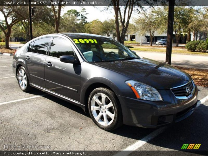 Dark Slate Metallic / Charcoal Black 2008 Nissan Maxima 3.5 SE