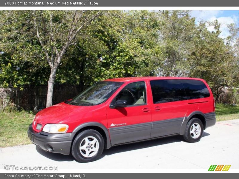 Medium Red Metallic / Taupe 2000 Pontiac Montana