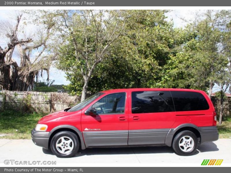 Medium Red Metallic / Taupe 2000 Pontiac Montana