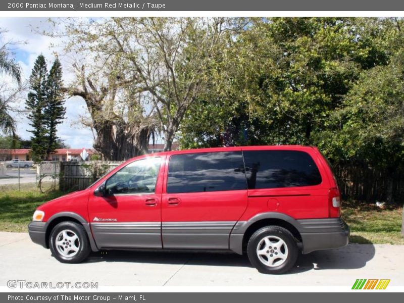 Medium Red Metallic / Taupe 2000 Pontiac Montana