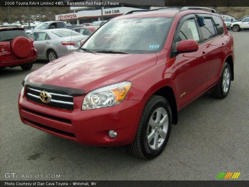 Barcelona Red Pearl / Taupe 2008 Toyota RAV4 Limited 4WD