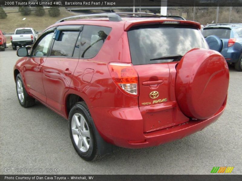 Barcelona Red Pearl / Taupe 2008 Toyota RAV4 Limited 4WD