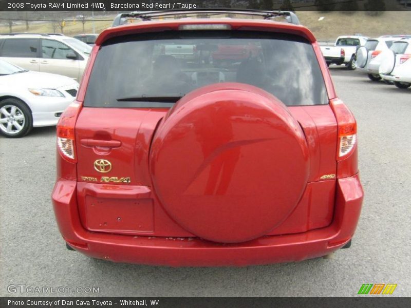 Barcelona Red Pearl / Taupe 2008 Toyota RAV4 Limited 4WD