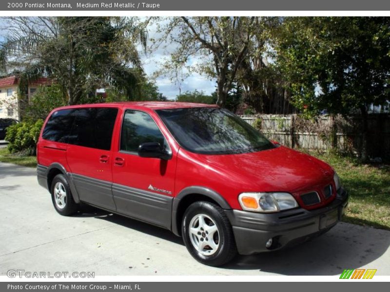 Medium Red Metallic / Taupe 2000 Pontiac Montana