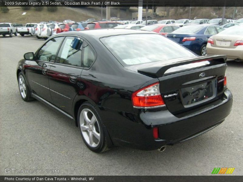 Obsidian Black Pearl / Off Black 2009 Subaru Legacy 2.5i Sedan