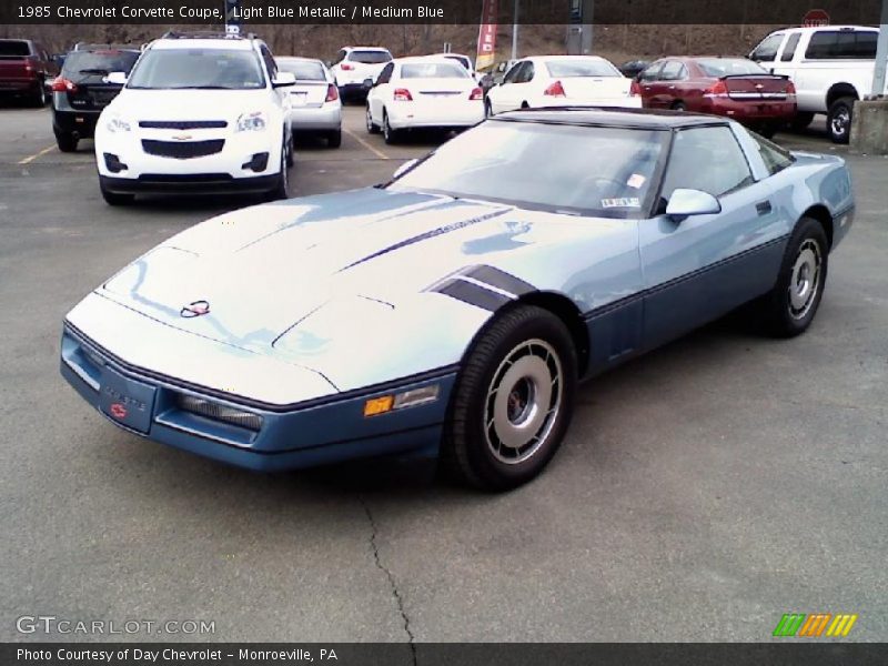 Light Blue Metallic / Medium Blue 1985 Chevrolet Corvette Coupe