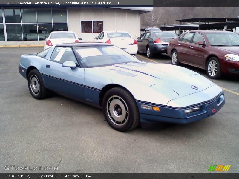 Light Blue Metallic / Medium Blue 1985 Chevrolet Corvette Coupe