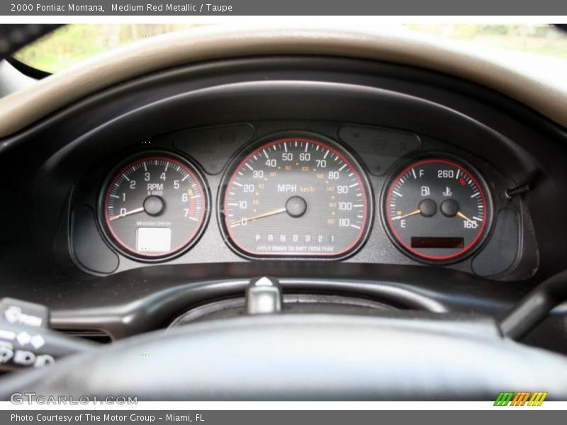 Medium Red Metallic / Taupe 2000 Pontiac Montana