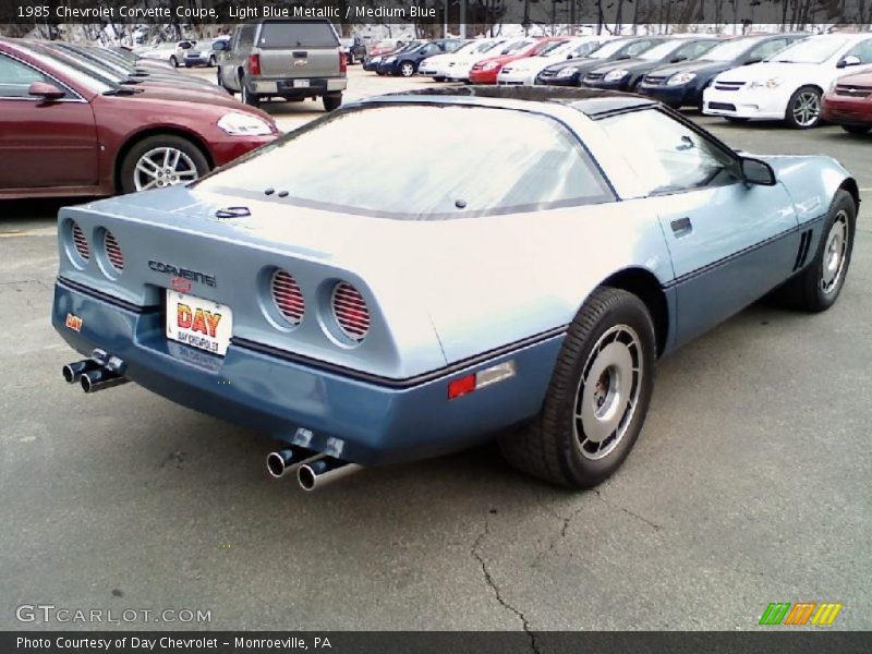 Light Blue Metallic / Medium Blue 1985 Chevrolet Corvette Coupe