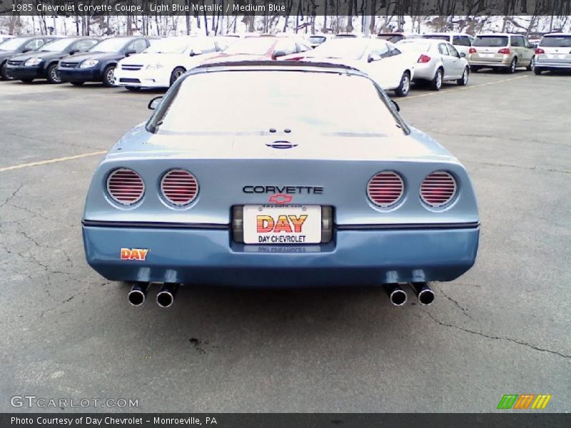 Light Blue Metallic / Medium Blue 1985 Chevrolet Corvette Coupe