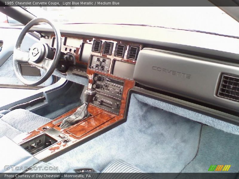 Light Blue Metallic / Medium Blue 1985 Chevrolet Corvette Coupe