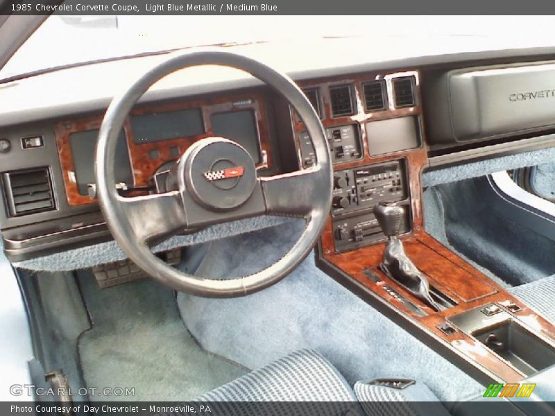 Light Blue Metallic / Medium Blue 1985 Chevrolet Corvette Coupe