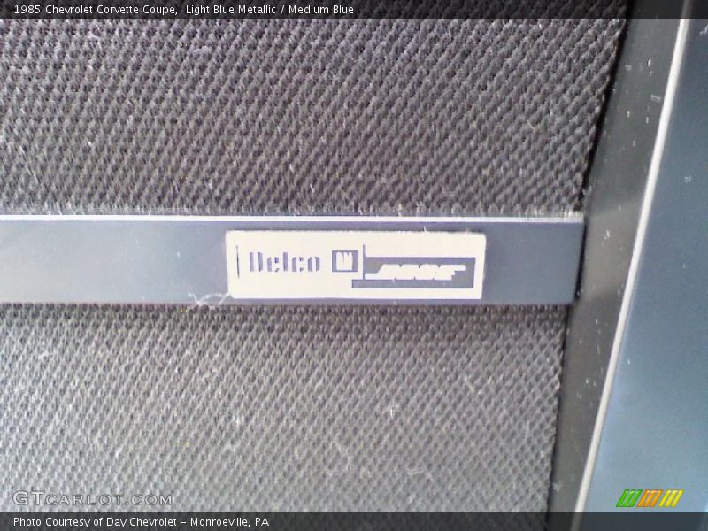 Light Blue Metallic / Medium Blue 1985 Chevrolet Corvette Coupe