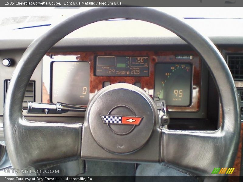 Light Blue Metallic / Medium Blue 1985 Chevrolet Corvette Coupe